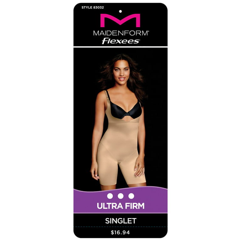 FLEXEES by Maidenform Shiny Ultra Firm Control Wear Your Own Bra Shaping  Singlet 