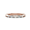 thumbnail image 2 of TriJewels 0.27 ctw Marquise and Round Lab Grown Diamond 5 Stone Women Stackable Wedding Band in 14K Rose Gold-3.5, 2 of 6