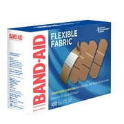 Band-Aid Flexible Fabric Premium Adhesive Bandages, 3/4 x 3, 100/Box