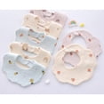 thumbnail image 2 of PEACNNG Baby Feeding Bibs 360 Degree 6 Layers Cotton Yarn Petal Infants Lace Saliva Towel Newborn Toddler Soft Cotton Burp Cloth Kid Bib, 2 of 5