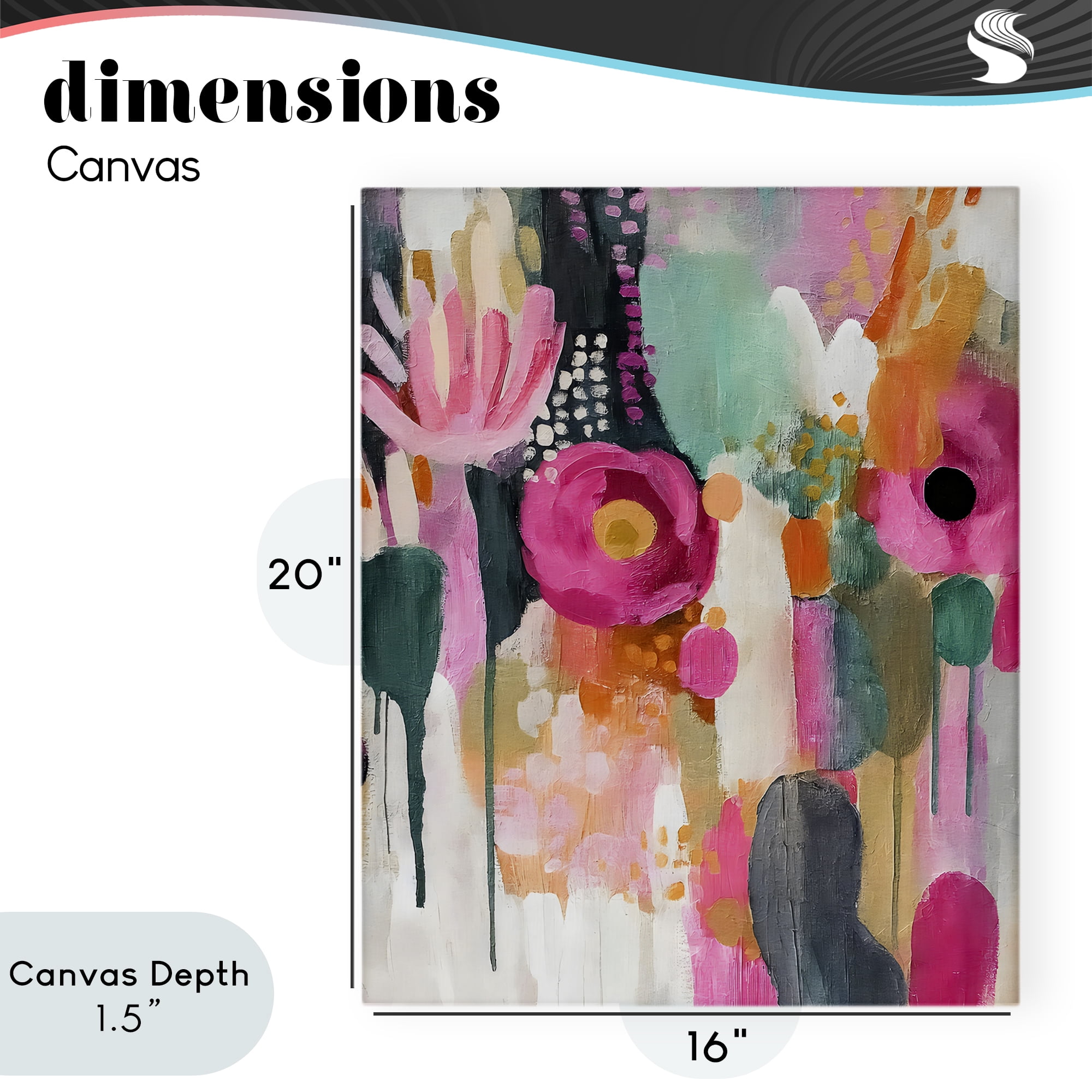 Stupell Industries Dripping Blooms Cascade Canvas Wall Art, design by Riley B