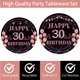 thumbnail image 3 of EMrups Juego de 96 platos para fiesta de cumpleaños número 30, decoraciones temáticas de oro rosa, incluye platos de oro rosa y tenedores para servilletas para mujeres de 30 años, suministros para fie, 3 of 7