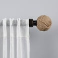 thumbnail image 2 of Exclusive Home Rope Knot 1" Curtain Rod and Finial Set, Matte Bronze, Adjustable 66"-120", 2 of 6
