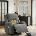 thumbnail image 3 of JONPONY Kneading Massage Rocker Recliner Chair with 4-Point 3D Kneading Massage and Heat Ergonomic Lounge Chair for Living Room with Rocking Function and 2 Cup Holders, USB Charge Port,Gray, 3 of 12