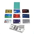 thumbnail image 6 of Credit Card Holder Genuine Leather Slim & Thin Pocket Wallet Minimalist Wallet Money Clip RFID Blocking, 6 of 7