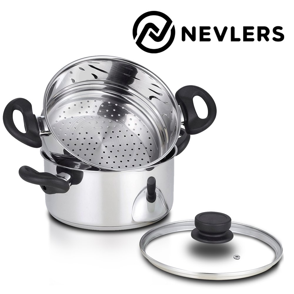 Nevlers 3 Quart 3 Piece Stainless Steel Steamer Pot