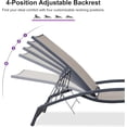 thumbnail image 6 of PURPLE LEAF Patio Chaise Lounge Chair Set of 2 Outdoor Lounge Chair with Arm All Weather Adjustable Lounger for Beach Pool Lawn Garden Sunbathing Recliner Chair Brown, 6 of 9