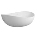 thumbnail image 5 of JERFIT 63" Freestanding Bathtub, Matte White Stone Resin Soaking Tub for Modern Bathroom, Luxurious Ergonomic Design, 5 of 10