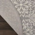 thumbnail image 4 of Walmart Bliss Modern Floral Ivory/Grey 5'3" x Round Area Rug, (5' Round), 4 of 6