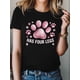 thumbnail image 2 of Cute Pawprint Women's T-Shirt, Short Sleeve Tee Shirts Casual Tops Watercolor Crewneck T Shirt for Women, 2 of 8