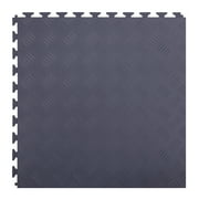FlooringInc Nitro Flex Protective Garage Flooring Tiles, 20.5x20.5, 8 Tiles, 23.36 Sqft, Diamond Pattern, Dark Gray