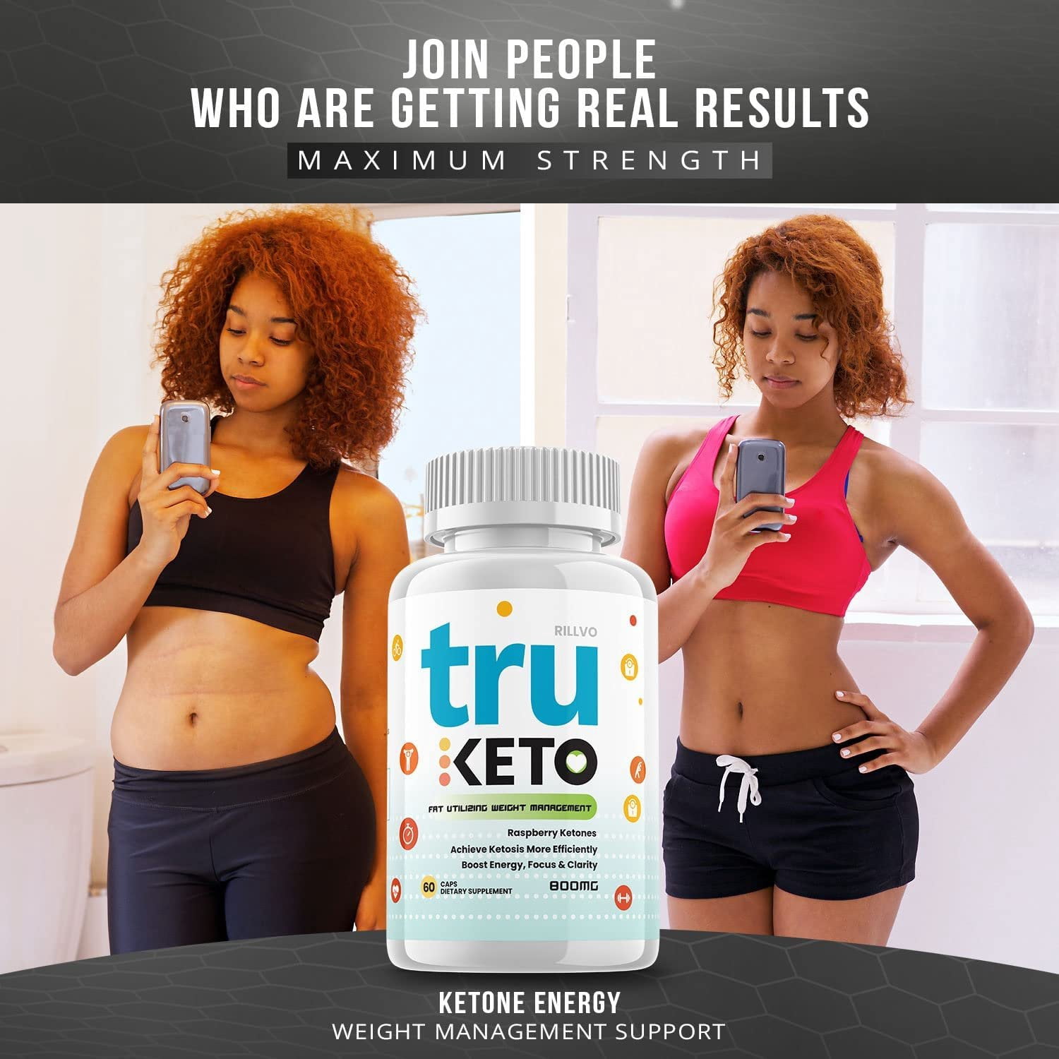 5 Pack Tru Keto Pills, Advanced Ketogenic Formula 300 Capsules