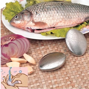Désodorisant de savon de cuisine en acier inoxydable, désodorisant à savon en acier inox, absorbant d'odeur d'ail de cuisine, frafraîchisseur de savon en métal