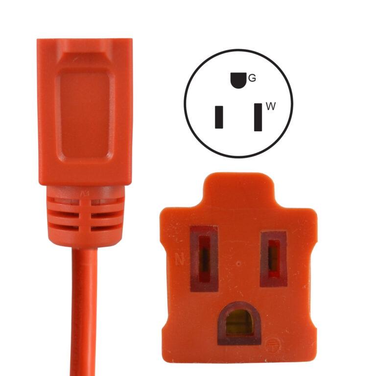 Conntek ISI 16/3 Gauge 50 ft Orange 1 Heavy Duty 3 Prong Extension Cord