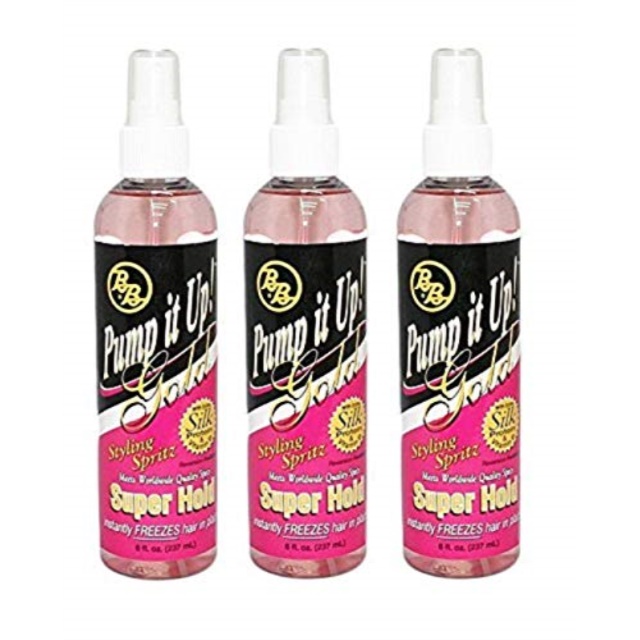 bb pump it up! styling spritz, gold super hold 8 oz. (pack of 3