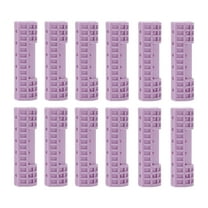 Unique Bargains 12pcs Convenient Heatless Voluminous Hair Roller for Women 2.68"x0.87" Purple