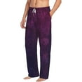 thumbnail image 6 of Salouo Black Dark Blue Purple Print Pajama Pants for Men, Lounge Pants Elastic Waistband Casual Men's sleepwear Loungewear Sleep Pajama Pant -X-Large, 6 of 7