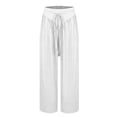 thumbnail image 5 of Comdrip Wide Leg Pants Woman, Women's Wide Leg Casual Pants Lightweight High Waisted Adjustable Loose Pants Casual Pants Palazzo Pants for Women White S, 5 of 6