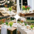 thumbnail image 5 of Historyli 6 Piece Mason Jar Centerpiece, Glass Mason Jar with Colored Daisies and LED Lights, Mason Jar Flower Table Decoration for home Decore, 5 of 7