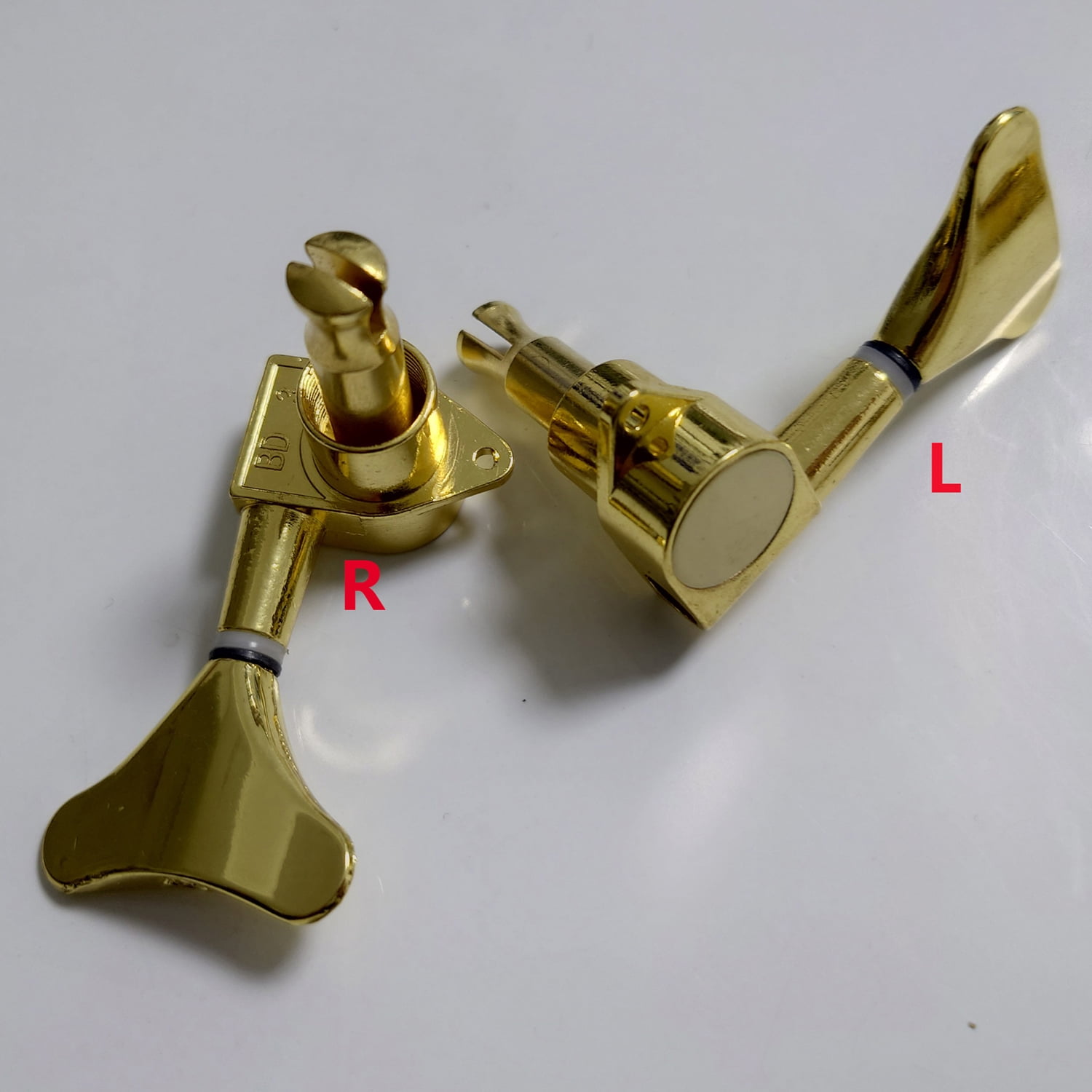 Gold Closed Electric Bass Tuning Pegs Left & Right Tuners Set for 2L 3R String Configuration Bass Guitar