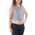 thumbnail image 2 of Rachel Roy Womens Crop Pullover Blouse, Blue, 6, 2 of 3