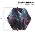 thumbnail image 2 of Yiaed Urban Mechanical Dragon Print Leather Coasters for Drinks - Cup Coasters Coffee Table Kitchen Table Bar, Home & Office Gifts Handmade Drink Coasters-Hexagon, 2 of 6