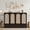 Espresso+Pine+Queen, variant on Queen Size Murphy Bed with Power Station, Pine Wood Cabinet Bed with Rattan Decoration Panel, Space-Saving Wall Bed for Guest Room, Espresso