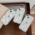 thumbnail image 5 of for iPhone Case,Cute Wave Shape Frame Rhombus Bubble Glitter Clear Soft Shockproof Phone Case (iPhone 15 Plus,Love), 5 of 6