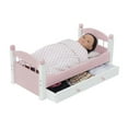 thumbnail image 5 of Emily Rose 18 Inch Doll Bed Furniture | Pink and White Stackable 18" Doll Trundle Bed, Includes Plush Polka Dot Doll Bedding | Fits American Girl and Similar Dolls, 5 of 9