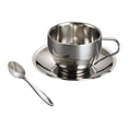 thumbnail image 4 of café, té acero inoxidable 170 ml, vajilla para café con leche, zumo, té para hogar y oficina con juego platillos,, 4 of 8