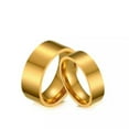 thumbnail image 3 of Stainless Steel Ring Women Silver Gold Black Band Ring Couple Rings Promise Ring, 3 of 9