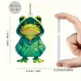 thumbnail image 4 of Opvise Acrylic Frog Pendant Car Decor - Vibrant Colors, Durable Rearview Mirror Ornament, Cute Frog Keychain for Backpack, Auto Interior Accessories, Gift for Car Lovers, 4 of 5