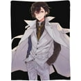 thumbnail image 3 of Osamu Dazai Blanket Soft and Warm Lightweight Fluffy Throws Blankets Rug Carpet Gift for Beach Yoga Bedroom Living Room Decoration Sofa Camping Trip Dorm Decor All Season, 3 of 6