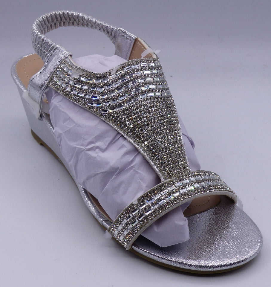 silver sandals walmart