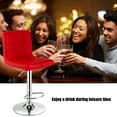 thumbnail image 6 of Costway Set of 2 Adjustable Bar Stools PU Leather Swivel Kitchen Counter Pub Chair Red, 6 of 10