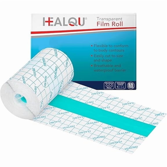 Tattoo Aftercare Waterproof Bandage Roll – 6 in x 1 yd Transparent Film Dressing – Breathable, Stretch Adhesive Second Skin for Healing, Protection, Tattoo & Medical Use
