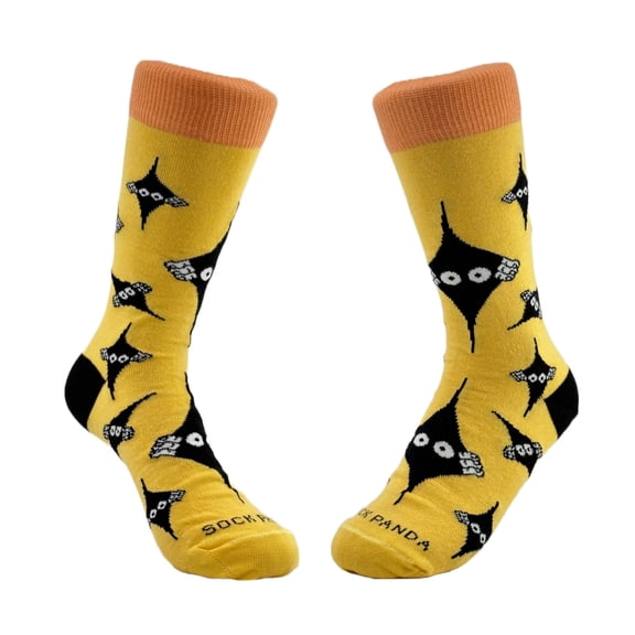 Peeking Eyes Socks from the Socks Panda Size and Color: Small Yellow