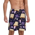 thumbnail image 2 of Kdxio Lavender Flowers Print Mens Sleep Shorts Bottoms Soft Comfy Pajama Wear Pants with Drawstring Pockets, 2 of 7