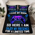 thumbnail image 2 of Erosebridal Video Game Sheet Set Twin,Polka Dots Bedding Sets Twin Size,Black Blue Twin Sheet Sets,Microfiber Male Bedroom Decor,3pcs, 2 of 7