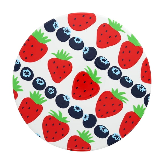 Pavilion Gift Company- Strawberries - 7.75" Trivet Fruit Strawberry Blueberry Summer Spring Housewarming Kitchen Decor