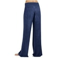 thumbnail image 4 of dazeni Wide Leg Sweatpants for Women Elastic High Waisted Faux Jean Pants Loose Straight Leg Denim Pants Full Length Lounge Walking Trousers, 4 of 7
