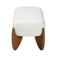 thumbnail image 3 of Baxton Studio Vinicio Mid-Century Modern Cream Boucle Accent Bench, 3 of 8