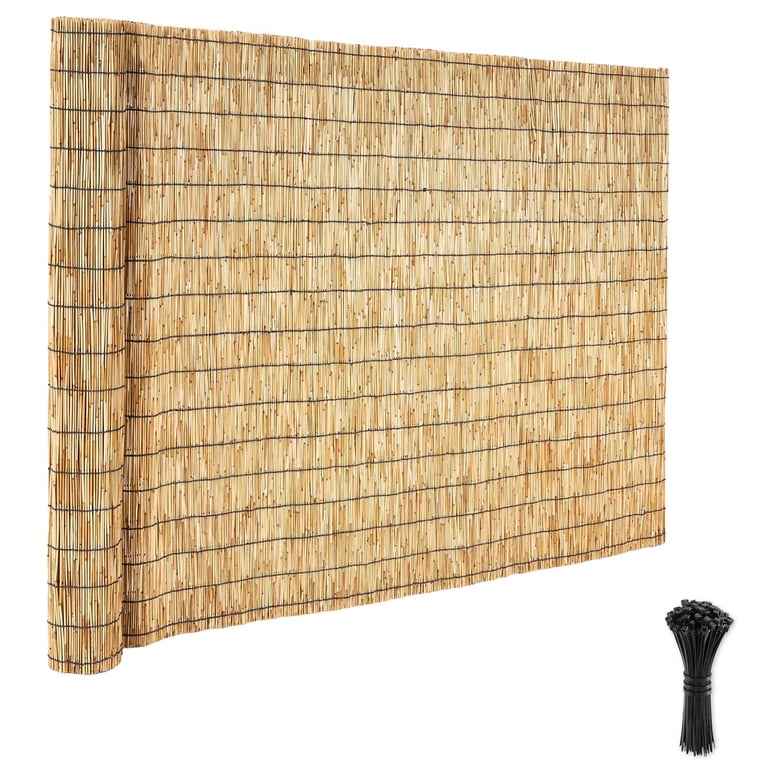 KFFKFF Natural Reed Fence Roll, 4 Ft. x 16.4 Ft., Beige photo 1