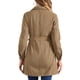 thumbnail image 3 of CHAQUETA LARGA DE DENIM CON CINTURÓN Y BOTONES DE MANGA LARGA CON SOLAPA NOTCH PARA MUJERES INSPIRE CHIC XS CAQUI, 3 of 5