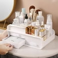 thumbnail image 3 of ACDANC Makeup Organizer,Drawer Design Vanity Organizer,Neat and Orderly Make Up Organizers and Storage,Small,Off-White, 3 of 4