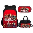 thumbnail image 1 of (Red Roblox Game Kid Backpack+Insulated Lunch Bag+Pencil Case) 3Pcs Roblox Backpack Lunch Bag Pencil, 1 of 5