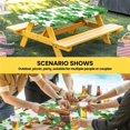 thumbnail image 6 of St. Patrick's Day Table Cloths for 6 Foot Rectangle Tables, Spring Green Lucky Four-leaf Grass Patio Waterproof Elastic Fitted Tablecloths, Washable Rectangular Table Cover for Camping, 6 of 8