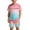Pink, variant on Little Boys Summer Clothes 2 Piece Outfits Gradient Letter Print Short Sleeve And Shorts Kids Loose Casual Sportswear Size 6-7T