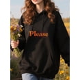 thumbnail image 2 of Trendy Festive Thanksgiving Hoodie for Men Women, Funny Turkey Graphic Pullover Hooded Sweatshirt, Cozy Cotton Poly Blend, Holiday Fall Outfit, 2 of 5