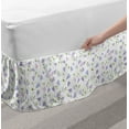 thumbnail image 2 of Flower Bed Skirt, Soft Toned Iris Autumn Blooming Crocus Petals Garden Leaf Flourishing, Elastic Bedskirt Dust Ruffle Wrap Around for Bedding Decor, 4 Sizes, Lavender Green, by Ambesonne, 2 of 2